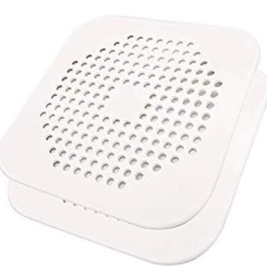 2 PCS Shower Drain Cover,Square Silicone Anti-Clogging Filter Floor Sink Straine